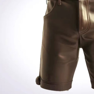 Genuine <b>Leather</b> <b>Shorts</b> For Men Premium Craftsmanship Comfortable Fit Modern <b>Look</b> Suitable For Everyday And Outdoor Wear - Product Image 4