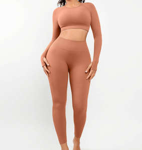 Ensemble de yoga unique pour femmes, 2 pièces, mode sportive, taille élastique, ensemble de yoga personnalisé en vente, ensemble de yoga fitness pour femmes - Product Image 5