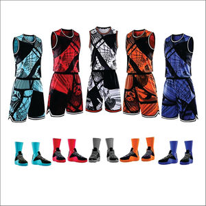 Uniforme de Baloncesto para Adultos con Logotipo Personalizado, 100% Poliéster Transpirable, Conjuntos de Trajes de Equipo de Verano de Talla Grande, Estampado Frontal - Product Image 5