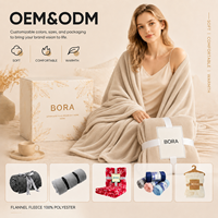 Couverture Polaire à Carreaux Personnalisée OEM ODM en Flanelle, Taille King, pour l'Hiver, Vente en Gros