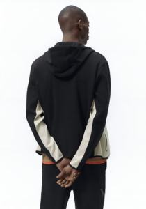 Sudadera con Capucha de Bloques de Color, Mangas Largas y Cierre Frontal con Cremallera, Bolsillos Laterales con Cremallera Termosellada y Bloqueo Automático, Bordado Técnico, OEM - Product Image 2