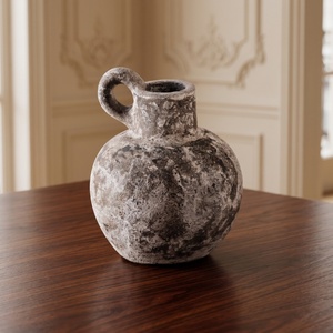 Jarrón de Cerámica Moderno para Mesa, Acabado Mate, Hecho a Mano, Forma Redonda, Decoración para el Hogar, Estilo Bali, para Bodas - Product Image 2