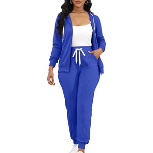 Women's Black Red Color Blocking Tracksuit Full Sleeve Hooded Zipper Closure Casual <b>Joggers</b> Set Autumn Breathable 100% <b>Polyester</b> - Product Image 2