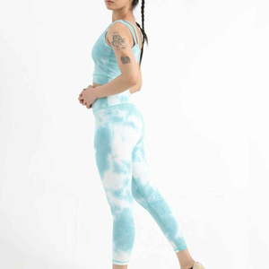 Customized Logo High Quality Lightweight Seamless Breathable Spandex Polyester Stand Neck Drawstring Closure Mid Waist Yoga <b>Set</b> - Product Image 2