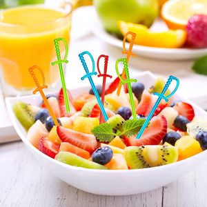 Paquete de 1000 Palillos de Plástico para Cócteles, Brochetas Coloridas para Aperitivos, Palillos para Fiestas Piratas, 1000 Unidades - Product Image 2