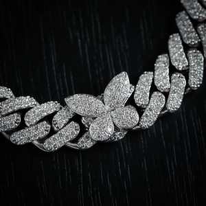 Collar de Plata 925 con Nombre Personalizado, Cierre con Moissanita VVS, Pasa Prueba de Diamante, Cadena de Eslabones Moderna, Chapado en Rodio, Unisex - Product Image 2