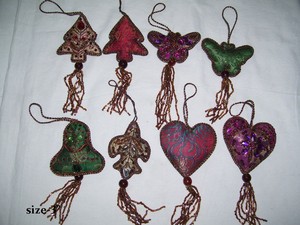 Adorno Navideño Circular de Alta Gama Hecho a Mano con Bordado a una Cara, Irrompible, con Forma de Estrella, Mariposa y Corazón, Elegante Bola de Navidad - Product Image 4