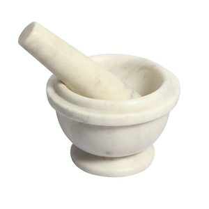 Manual Power Natural <b>Marble</b> <b>Mortar</b> <b>Pestle</b> <b>and</b> Crusher for Herbs Spices Garlic - Product Image 1