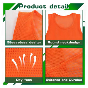 Sports Pinnies Soccer Jerseys Basketball Practice <b>Training</b> Vests Football Team <b>Training</b> Soccer <b>Bibs</b> Scrimmage Vest Lightweight - Product Image 2