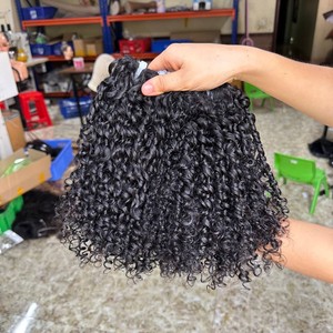 Paquetes de cabello humano vietnamita teje extensiones de cabello con cierre de encaje para PELUCAS CABELLO humano encaje frontal crudo suave peluca rizada - Product Image 2
