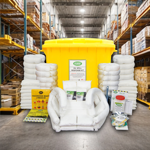 Kit de Réponse aux Déversements d'Huile avec Conteneur Mobile Robuste de 660L pour le Contrôle des Fuites d'Huile Industrielles en Cas d'Urgence - Product Image 3