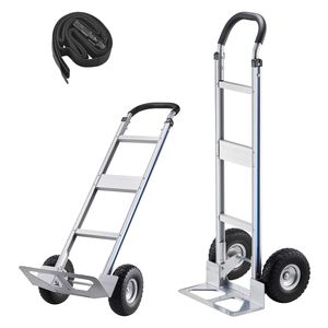 Carrello Portatile in Lega di Alluminio Resistente con Capacità di Carico di 227 kg, Ruote Antiscivolo e Maniglia per Trasporto Materiali PP - Product Image 1