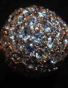 18K <b>Solid</b> <b>Gold</b> Oval Diamond Cluster Ring Vintage Claw Setting Women Cocktail Jewelry for Wedding Party - Product Image 1