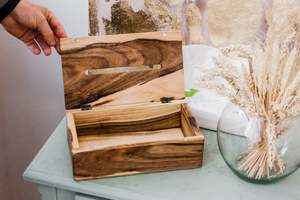 Artículo especial: cajas de pañuelos sin terminar, caja de pañuelos de madera para venta al por mayor, hecha a medida en Vietnam - Product Image 5