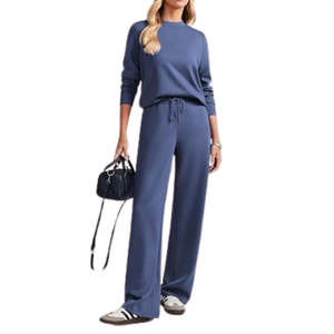 Nouvel ensemble de survêtement pour femme, coupe ample, en molleton épais, sweat-shirt et pantalon de jogging, personnalisable - Product Image 2