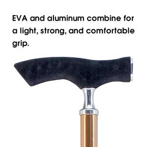 Bastón ligero ergonómico con patrón floral artístico, agarre suave y altura ajustable, producto para el cuidado de la salud - Product Image 4