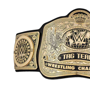 Cinturón de Campeonato de Lucha Libre en Parejas de la WWE, Personalizable, de Alta Calidad, Dorado y Negro, Cinturón Deportivo Personalizado, Cinturón de Título Coleccionable - Product Image 3