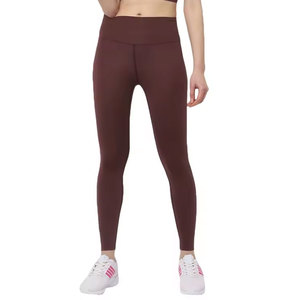 Leggings de Cintura Alta sin Costuras, Color Sólido, Elásticos, Transpirables, de Punto, Spandex, Poliéster, Ecológicos, Básicos para Mujer - Product Image 1