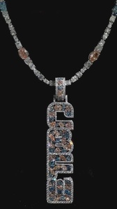 Colgante de Letra Inicial Personalizado, Colgante de Letra Completamente Cubierto de Diamantes, Joyería Hip Hop para Raperos, Colgante de Moissanita, Colgante de Plata 925 - Product Image 3