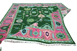 Tapis tissés de Style turc persan de haute qualité 10x12 9x12 laine verte nouée à la main ensembles de tapis de salon à bas prix en coton - Product Image 3