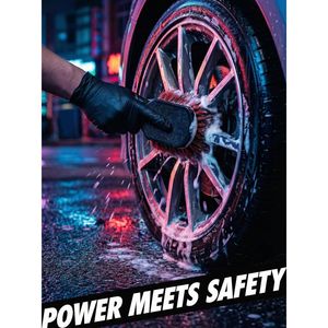 Cepillo para Llantas de Mango Corto con Cerdas Suaves, Kit de Lavado de Autos para Llantas y Neumáticos, Incluye Cepillo para Detalles Interiores y Rejillas de Ventilación - Product Image 5