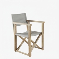 Fauteuil de salon moderne pliable en bois massif avec assise en toile élégante, fauteuil portable en bois pour aménagement intérieur, design artistique