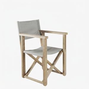 Modern Folding Solid Wood Living Room <b>Chair</b> Elegant Canvas Seat Portable Wooden Armchair For Indoor Lounge Setup Art Design Art - Product Image 1