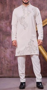 Men's Premium Embroidered Polyester Quick Dry <b>Prince</b> <b>Coat</b> Suit Set Traditional Pakistani Sherwani Style Formal Wear Wedding - Product Image 2