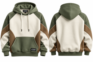Sudadera con Capucha Personalizada en Verde y Marrón, Estilo Urbano, Unisex, Informal, de Moda, Suministro de Fábrica OEM - Product Image 4