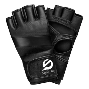 High Quality PU Leather Half-Finger MMA Gloves Top-Rated Lightweight MMA Gloves for Training Sparring - Product Image 1