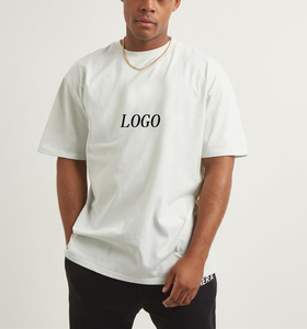T-shirt Homme Personnalisé Coupe Boxy Oversize Court Col Rond 240 Grammes Coton Lourd Uni Streetwear - Product Image 6