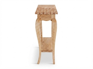 Console moderne en bois de chêne massif, table d'entrée, bureau, meuble d'appoint marron pour salon, décoration d'hôtel - Product Image 2