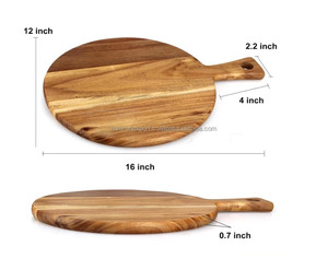 เขียงไม้อะคาเซียแบบกลับด้านได้พร้อมร่องน้ำผลไม้ที่เหมาะสำหรับเนื้อสัตว์และผัก - Product Image 2