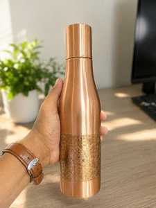 Botella de Agua de Cobre, Diseño Vintage, Portátil, para Viajes, con Tapa Incluida - Product Image 5