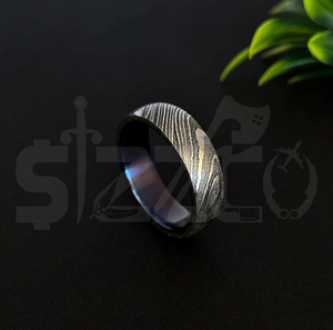 Hot Selling Handmade Damascus Steel <b>Ring</b> for <b>Men</b> Women Wedding Band Fashion Party <b>Ring</b> Custom Latest Design OEM Supplier - Product Image 3