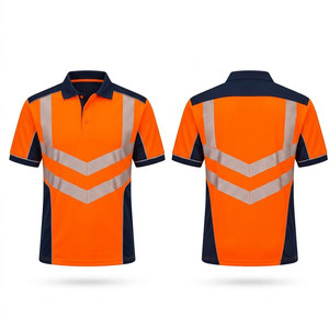 Breathable Hi Visibility Polyester <b>Work</b> Wear Polo <b>Shirts</b> <b>for</b> <b>Men</b> Outdoor Staff Construction Jobs Industrial Teams Comfortable - Product Image 1