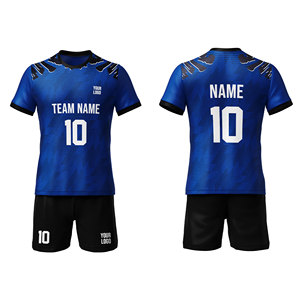 Tenues de football d'entraînement de créateur en gros pour enfants, maillots de football personnalisés avec nom et numéro, ensembles de maillots de football - Product Image 1