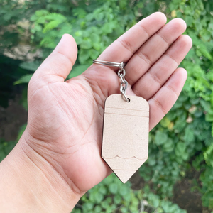 MDF Keychain Wholesale Bulk Custom Logo Sublimation Printable Blank MDF Wood <b>Keyring</b> - Product Image 1