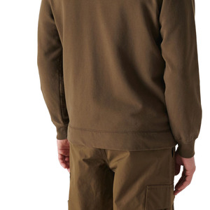 Chaqueta de Forro Polar Marrón para Hombre, con Cierre, Cuello Alto, Casual, Resistente al Viento, Corte Regular, Color Sólido, Logotipo en la Manga Izquierda, para Otoño - Product Image 2