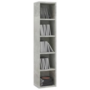 Concrete Gray 8.2"x6.2"x36.8" Chipboard <b>CD</b> Cabinet Sleek <b>CD</b> <b>Racks</b> - Product Image 3