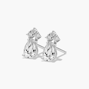 Bijoux en argent 925 de luxe avec diamants en moissanite, forme poire scintillante, style élégant pour hommes et femmes, cadeau idéal pour toutes les occasions - Product Image 3