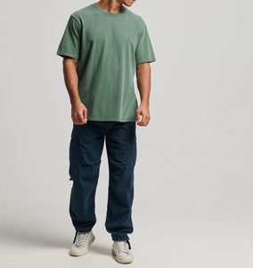 T-shirt en coton épais à col ras du cou, coupe oversize, épaules tombantes, style streetwear, haute qualité, logo personnalisé, pour hommes - Product Image 6