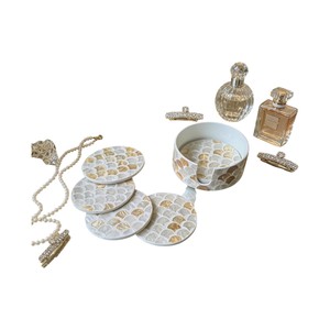 Elegant Shell Inlay <b>Drink</b> <b>Coasters</b> for Home Decor - Product Image 4