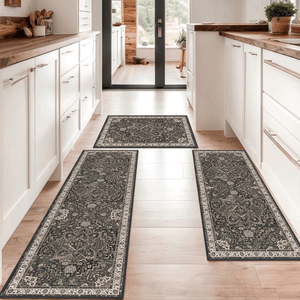 3-Piece Kitchen Runner <b>Rug</b> Set Washable <b>Boho</b> Style Non-Slip Area <b>Rugs</b> for Entryway Hallway or Laundry Room - Product Image 1