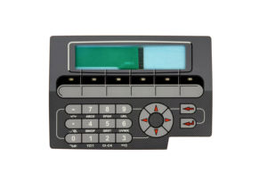 Panneau de commande à membrane personnalisé avec superposition graphique, fenêtre d'affichage, touches numériques et commandes de navigation pour équipement - Product Image 1