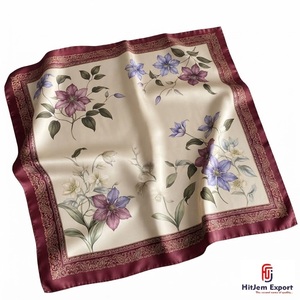 Soft Lightweight Womens Square <b>Scarves</b> Elegant Fashion Accessories OEM Manufacturer Sicily Custom Fabric Products Bulk - Product Image 3