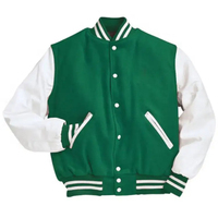 Blouson universitaire rouge pour homme avec broderie lettre B, col montant, style preppy, coupe classique, vêtement d'hiver respirant en polaire