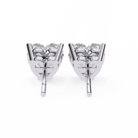 Boucles d'oreilles clous en moissanite taille cœur, argent sterling 925 plaqué rhodium, bijoux étincelants pour femme, cadeau