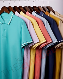 Polo en piqué à demi-zip, coupe ajustée, 240 GSM, coton premium, style urbain, décontracté chic, fabricant de polos pour hommes - Product Image 3
