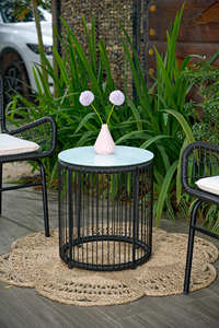 Modern Minimalist Eco-Friendly Durable Outdoor PE Rattan Chair Set Tempered Glass <b>Table</b> Cushion for Patio <b>Garden</b> Balcony - Product Image 4